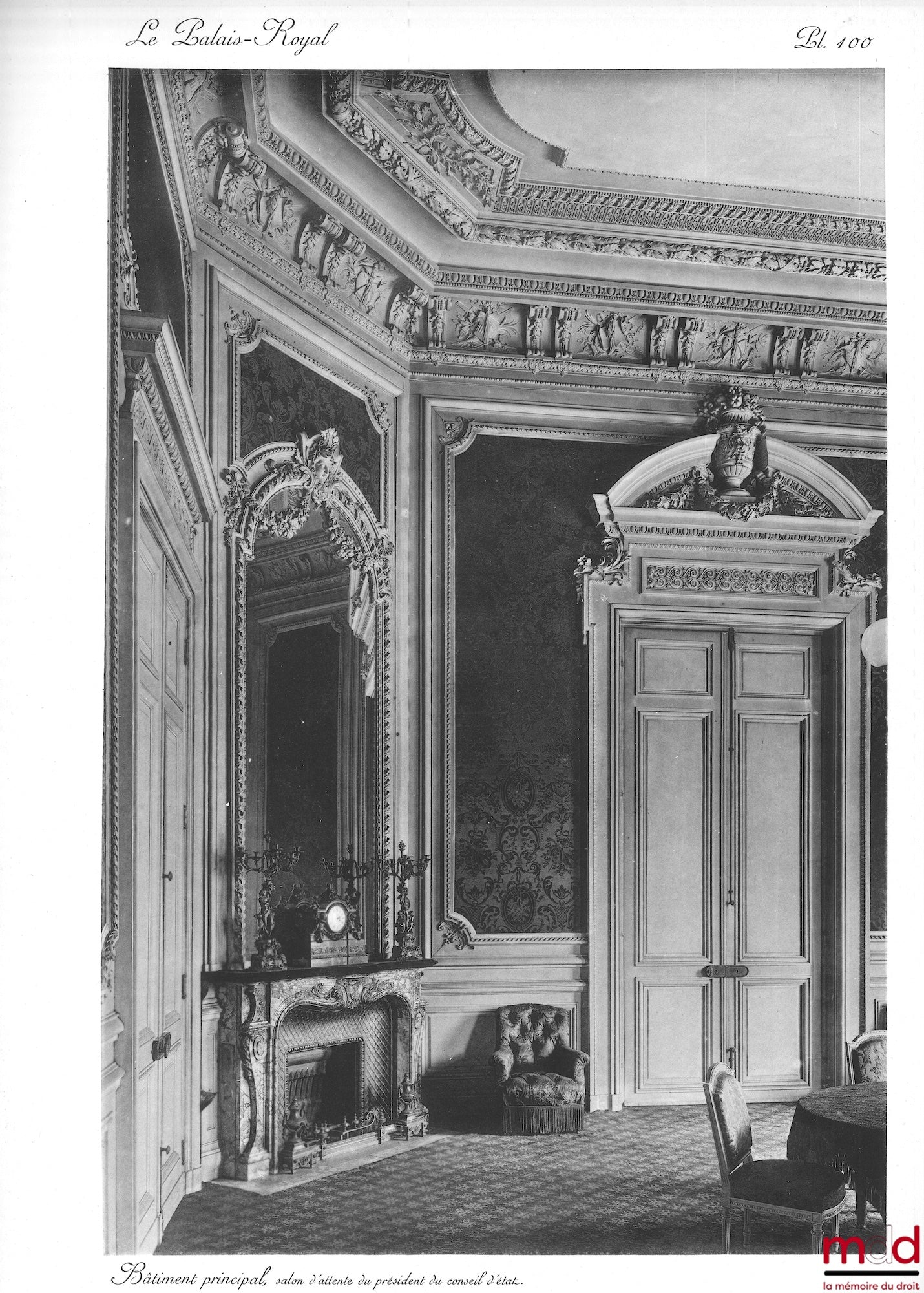 [Palais Royal - Conseil d’État], DUPEZARD (Émile) – LE PALAIS ROYAL DE PARIS, Architecture et Décoration, De Louis XV à nos jours