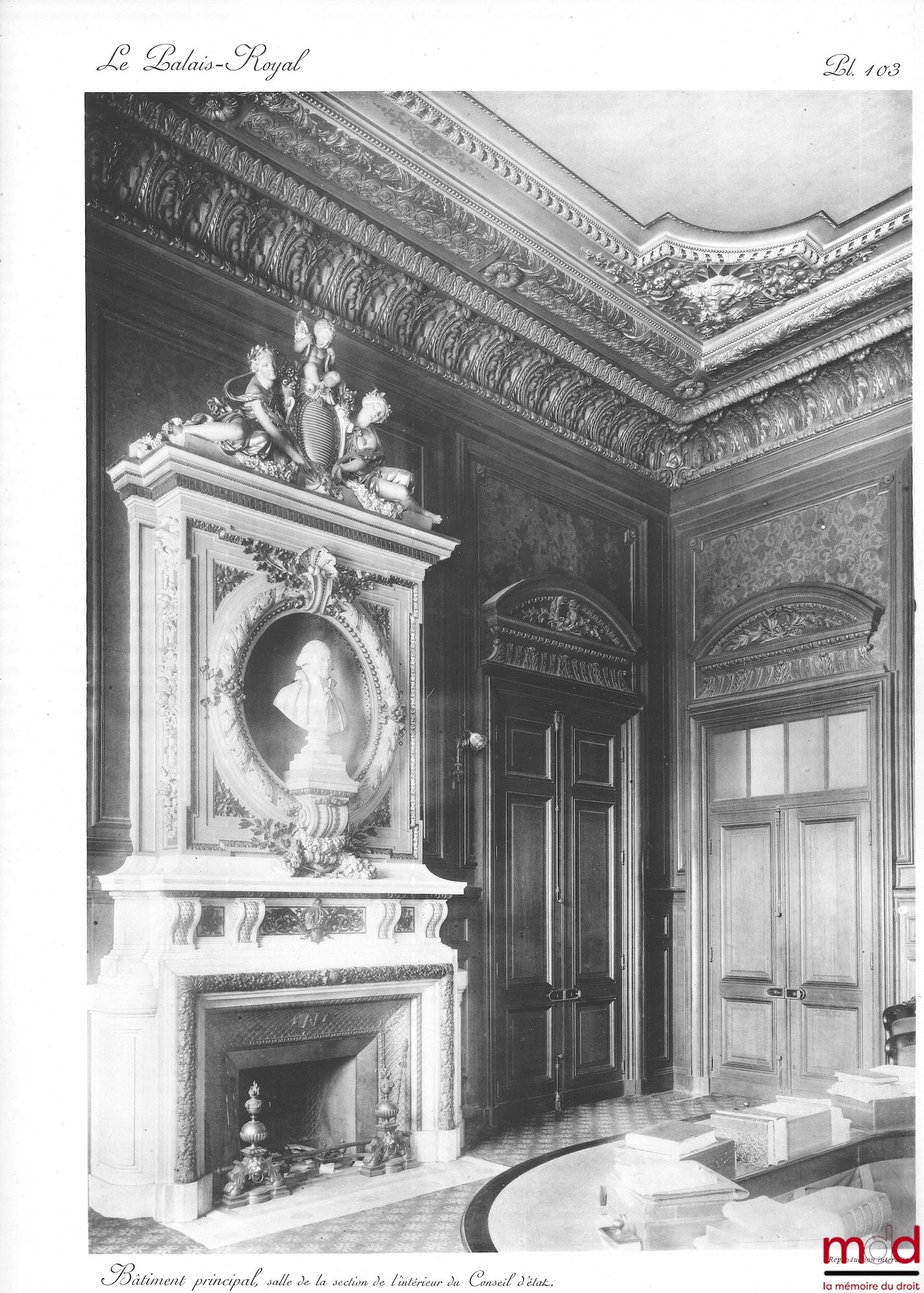 [Palais Royal - Conseil d’État], DUPEZARD (Émile) – LE PALAIS ROYAL DE PARIS, Architecture et Décoration, De Louis XV à nos jours