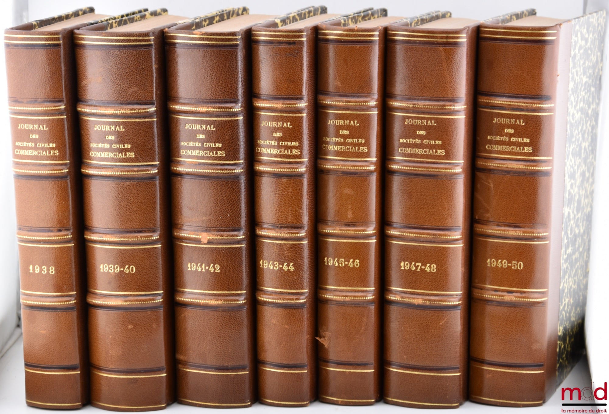 [Journal of Societies / Review of Societies] – JOURNAL OF FRENCH AND FOREIGN CIVIL AND COMMERCIAL COMPANIES, Review of Jurisprudence, Doctrine & Legislation, from 1906 to 1920 [missing issues 1911, 1912, 1914, 1915, 1916] and from 1938 to 1950