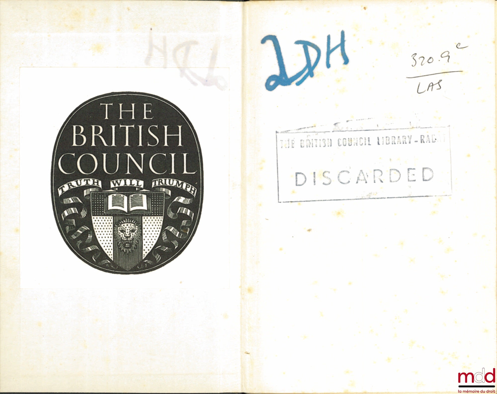 LASKI (Harold J.) – POLITICAL THOUGHT IN ENGLAND, Locke to Bentham, coll. The Home University library of Modern knowledge, t. 121