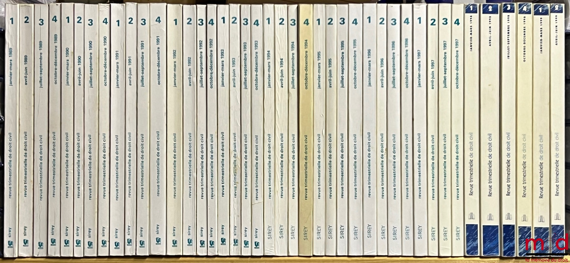 [RTDCiv. - ESMEIN (Adhémar)] – REVUE TRIMESTRIELLE DE DROIT CIVIL, fondée par Adhémar Esmein, de 1962 à 2013 [strictement complet]