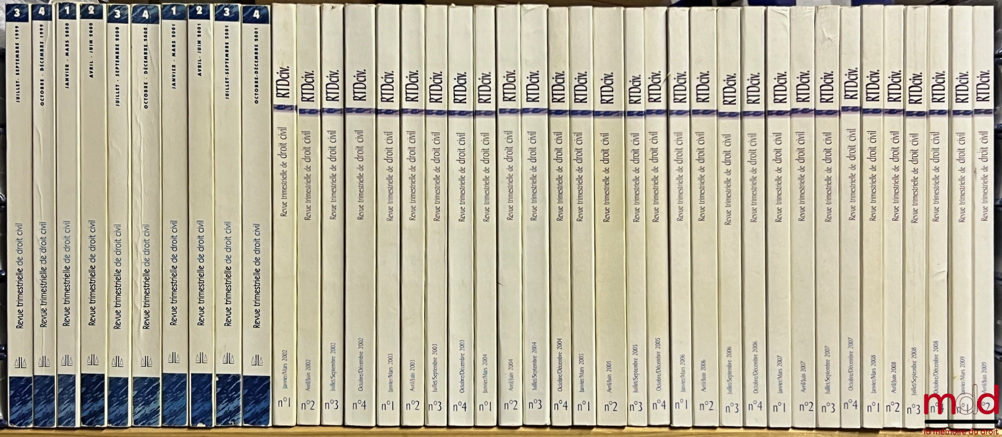 [RTDCiv. - ESMEIN (Adhémar)] – REVUE TRIMESTRIELLE DE DROIT CIVIL, fondée par Adhémar Esmein, de 1962 à 2013 [strictement complet]