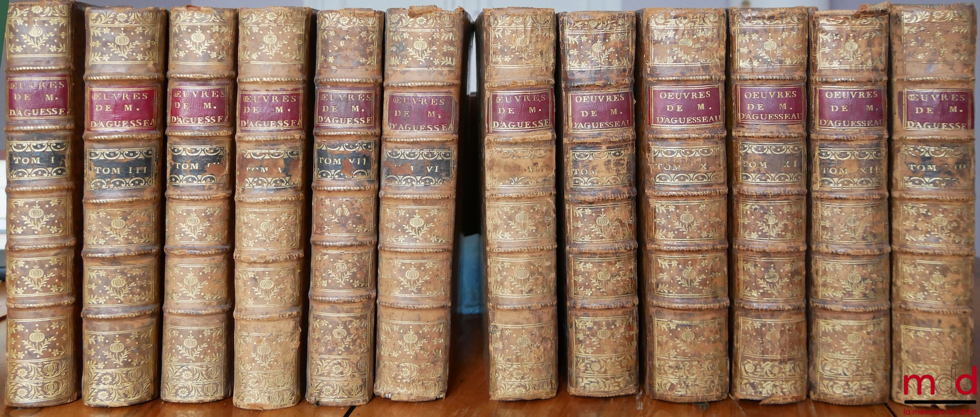 D’AGUESSEAU (Henri François) – ŒUVRES DE M. LE CHANCELIER D’AGUESSEAU  t. I : Les Discours pour l’ouverture des audiences, Les Mercuriales, Les Réquisitoires et autres discours faits en différentes occasions, Les Instructions sur les études propres à form