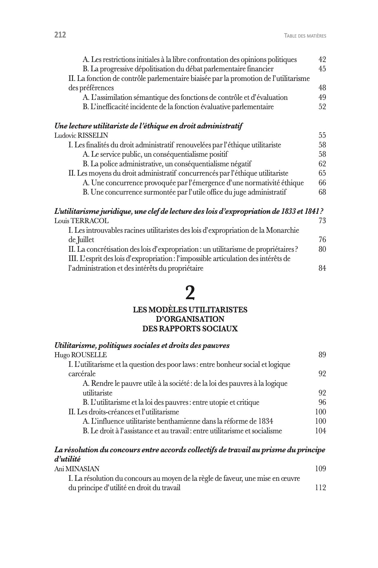 L’UTILITARISME JURIDIQUE  sous la direction de Alicia MONNEHAY et Ludovic RISSELIN   Avant-propos de Emmanuelle DE CHAMPS ; Propos conclusifs de Céline ROYNIER   Actes du colloque de la jeune recherche organisé le jeudi 7 septembre 2023 à CY Cergy Paris U