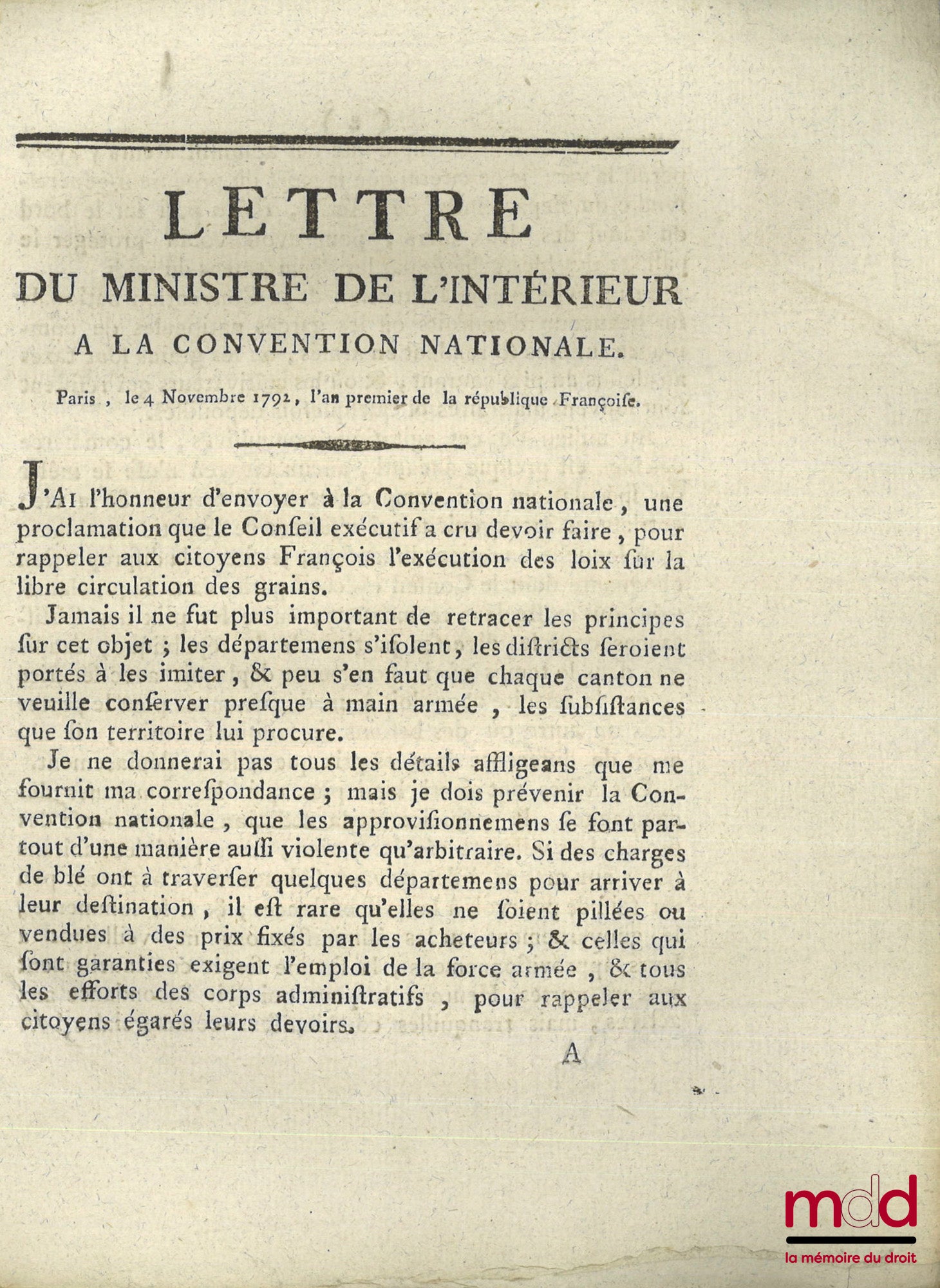 ENSEMBLE DE 30 BULLETINS DES LOIS, DÉCRETS ET PROCLAMATIONS : - Loi relative aux troubles survenus dans la ville de Douay, Paris, 19 mars 1791, (4 p.) ; - Loi qui détermine les cas où le Roi sera censé avoir abdiqué la Couronne, & pourra être poursuivi co