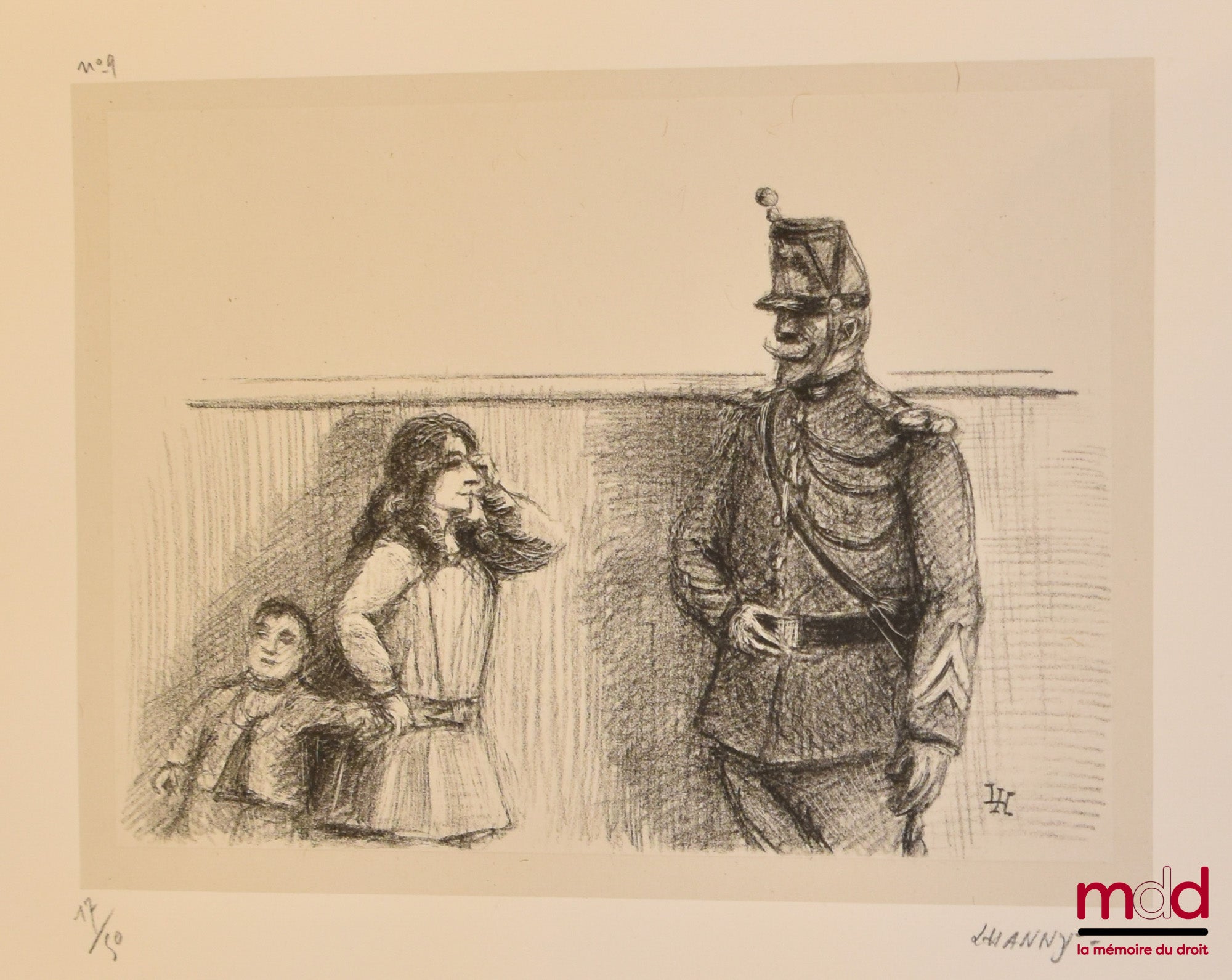 HANNY (L.) – AU PALAIS, 12 lithographies originales en portefeuille tirées à cinquante exemplaires, toutes les planches sont signées par l’artiste