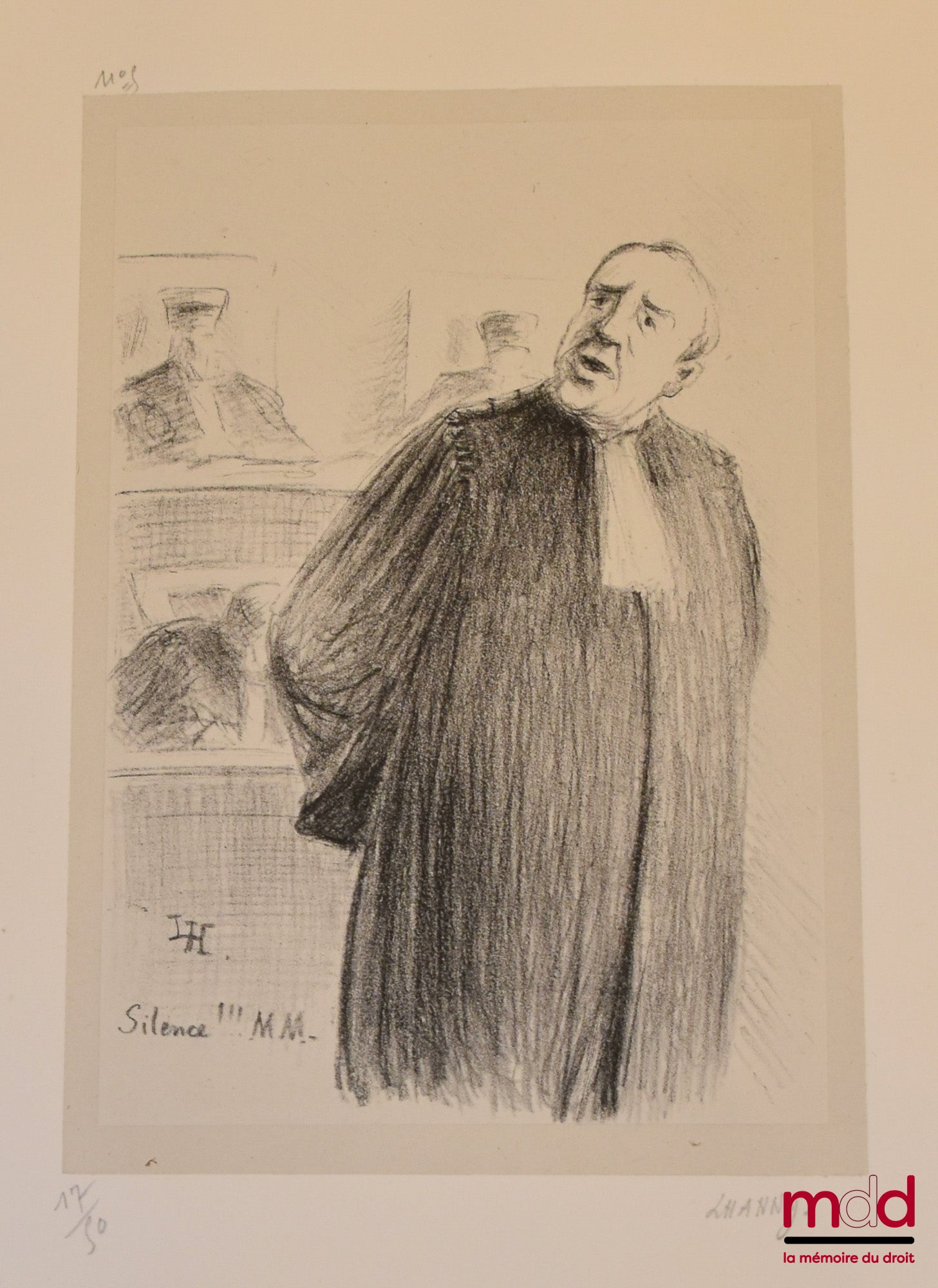 HANNY (L.) – AU PALAIS, 12 lithographies originales en portefeuille tirées à cinquante exemplaires, toutes les planches sont signées par l’artiste