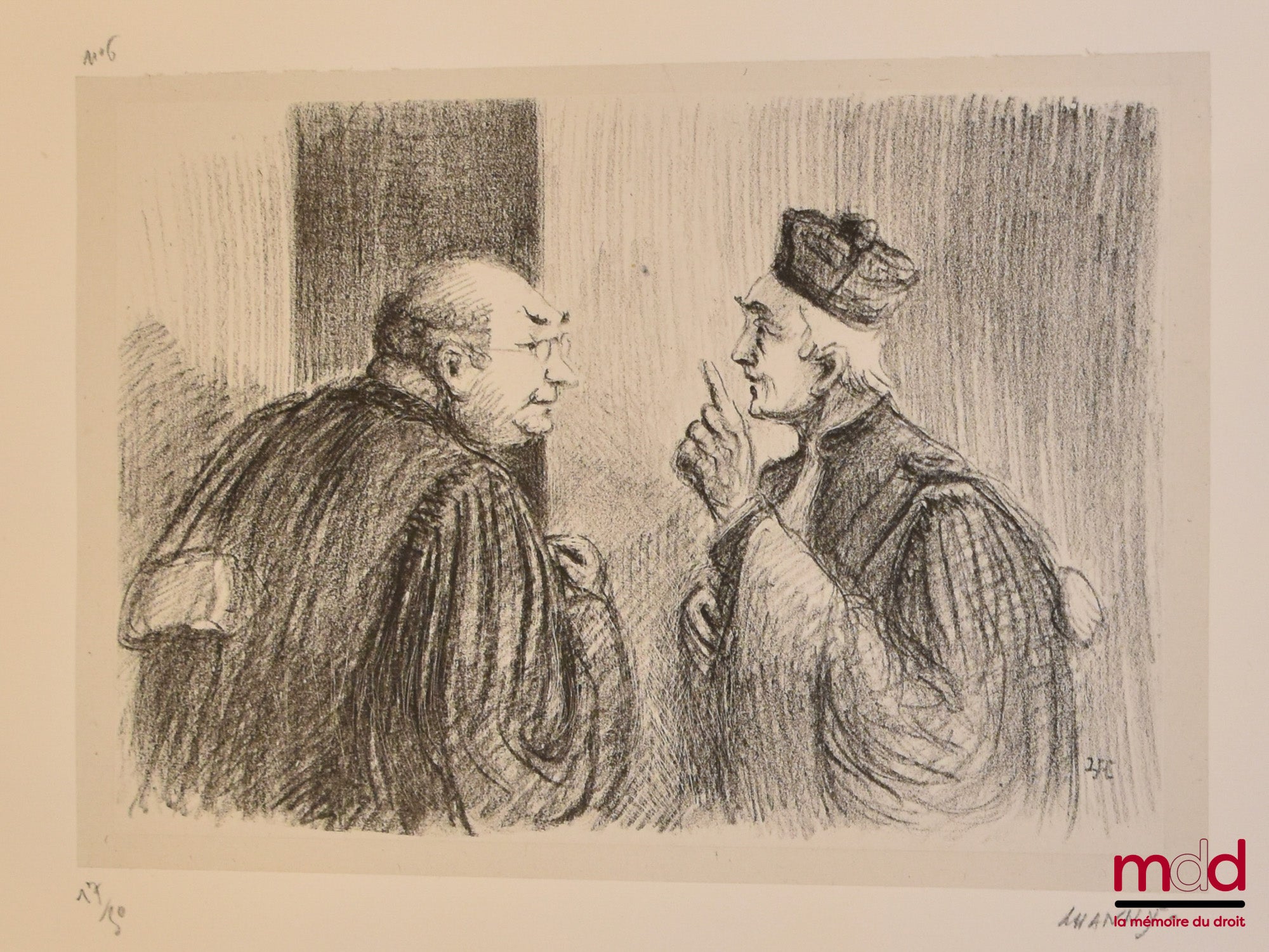 HANNY (L.) – AU PALAIS, 12 lithographies originales en portefeuille tirées à cinquante exemplaires, toutes les planches sont signées par l’artiste