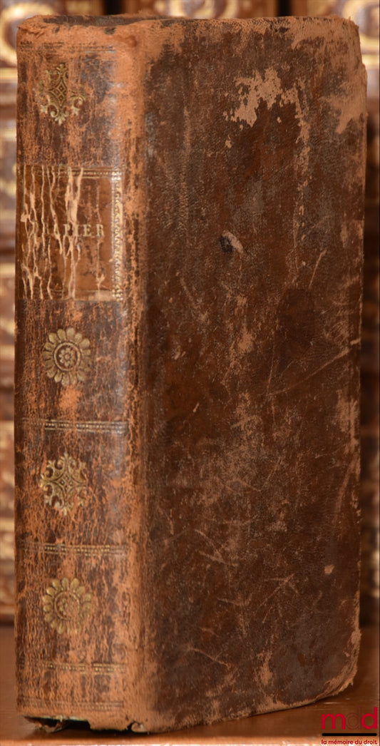 DRAPIER (Roch) – R. DRAPIER ACCURATA INSTITUTIONUM seu PRIMORUM JURIS ELEMENTORUM D. JUSTINIANI EXPLANATIO. Accedunt nonnulla de Jure Gallico, ut quomodo Jus Romanum & Gallicum consentiant, vel difentiant, facilè dignoscatur