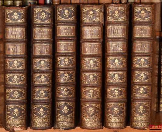BRILLON (Pierre-Jacques) – DICTIONNAIRE DES ARRÊTS, OU JURISPRUDENCE UNIVERSELLE DES PARLEMENS DE FRANCE ET AUTRES TRIBUNAUX contenant par ordre alphabétique les matières bénéficiales, civiles, et criminelles, les maximes du droit ecclésiastique, du droit