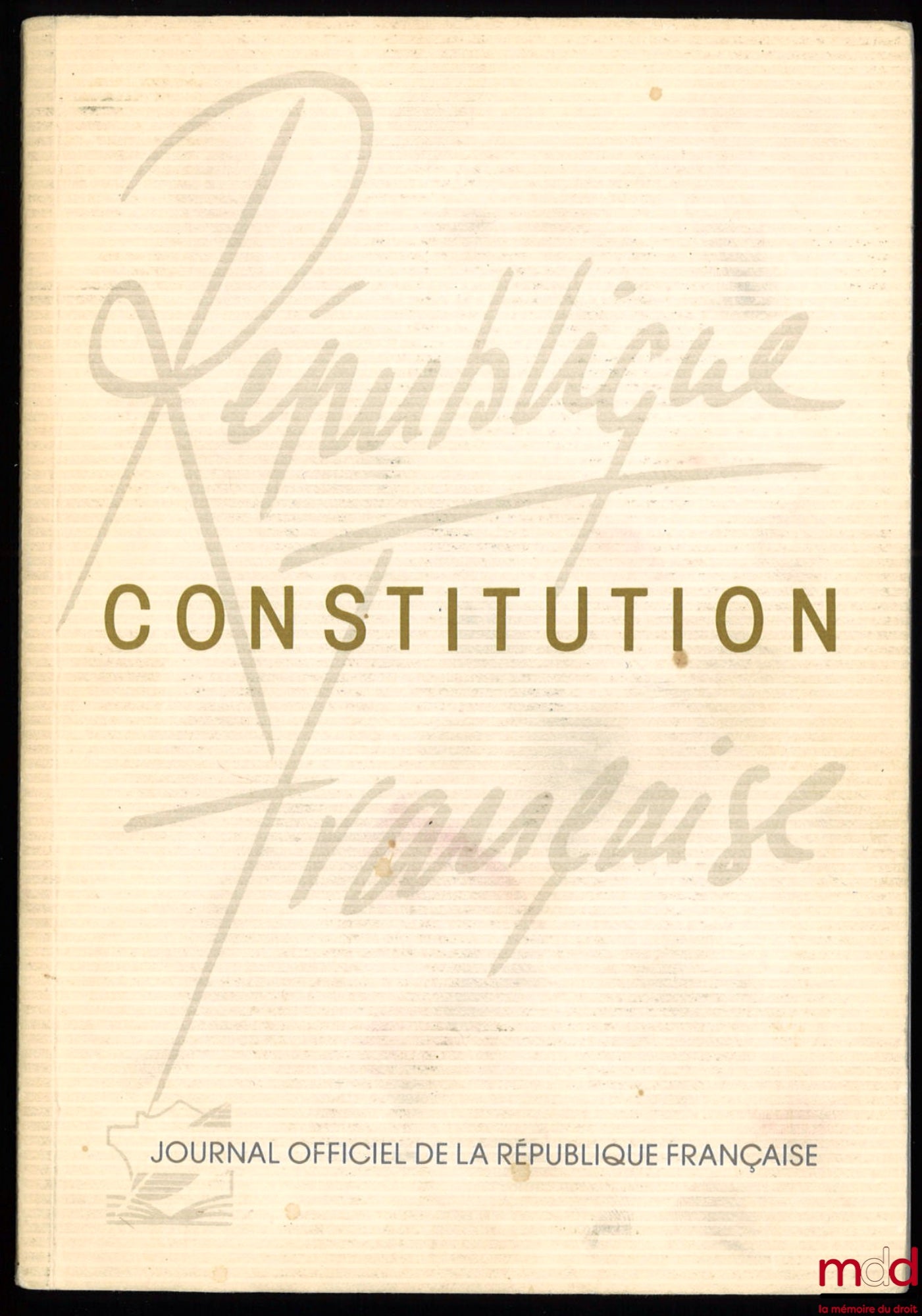 CONSTITUTION. LOIS ORGANIQUES ET ORDONNANCES RELATIVES AUX POUVOIRS PUBLICS