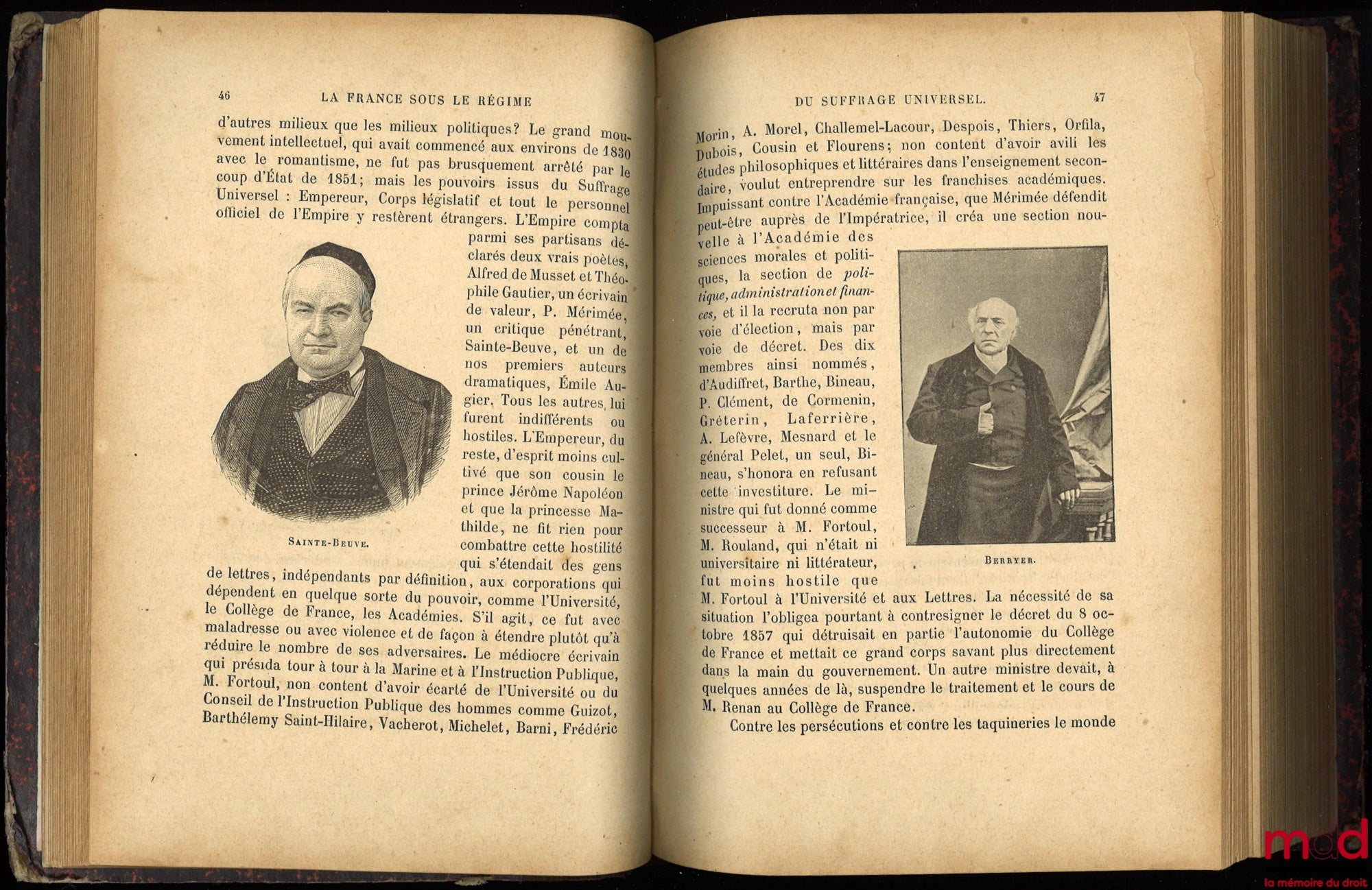 ZEVORT (Edgar) – LA FRANCE SOUS LE RÉGIME DU SUFFRAGE UNIVERSEL, Bibl. d’Histoire illustrée