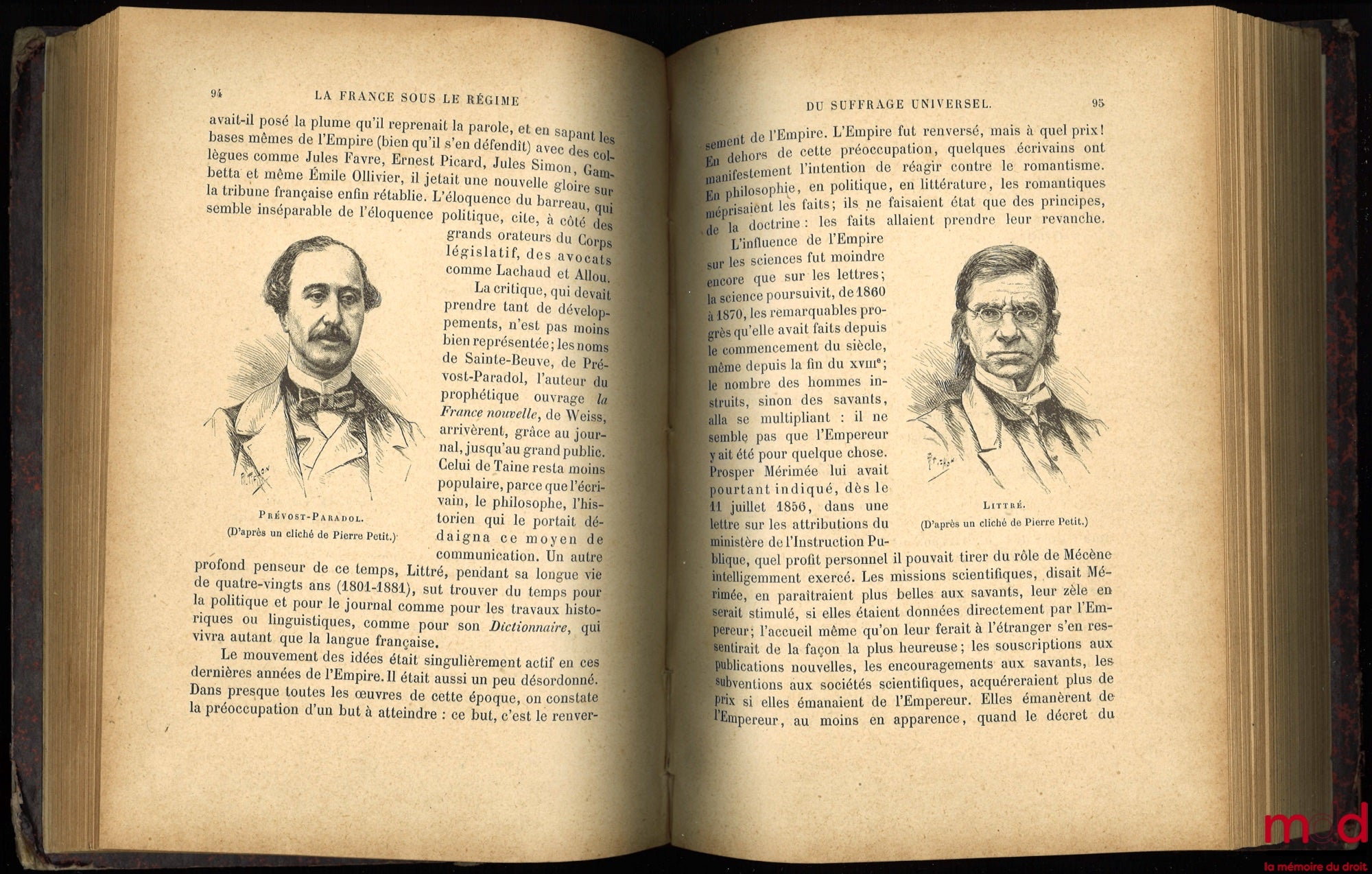 ZEVORT (Edgar) – LA FRANCE SOUS LE RÉGIME DU SUFFRAGE UNIVERSEL, Bibl. d’Histoire illustrée