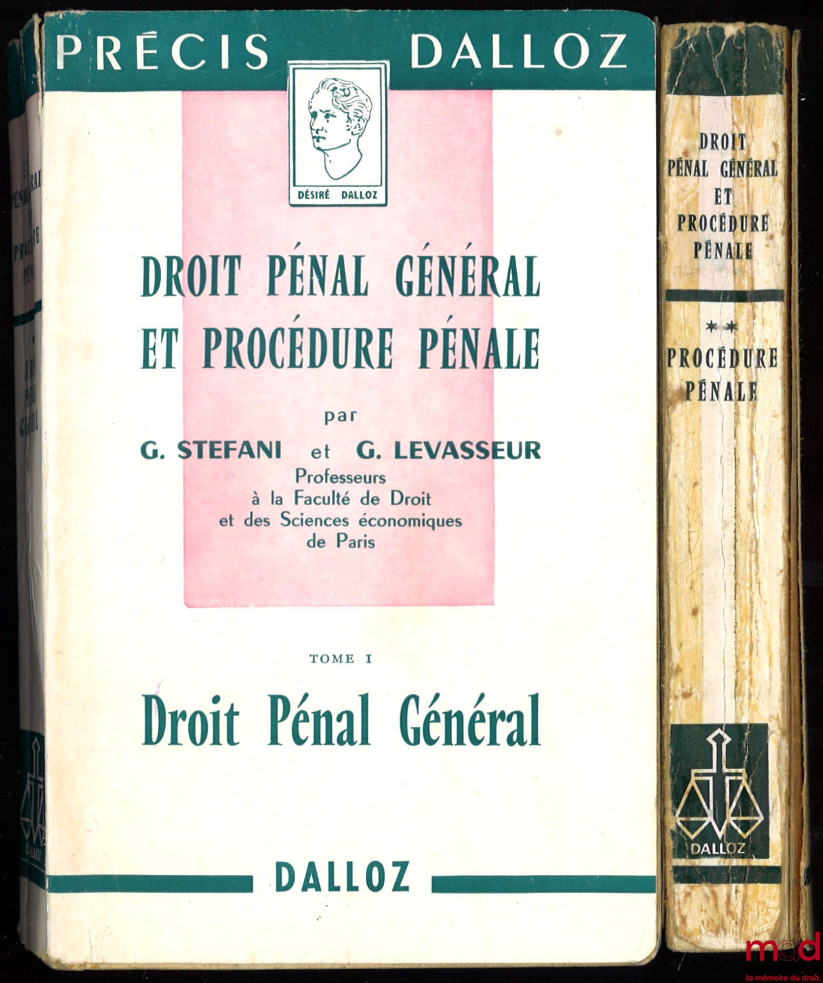 STEFANI (Gaston) and LEVASSEUR (Georges) – GENERAL CRIMINAL LAW AND CRIMINAL PROCEDURE, vols. I and II, Dalloz Concise Series