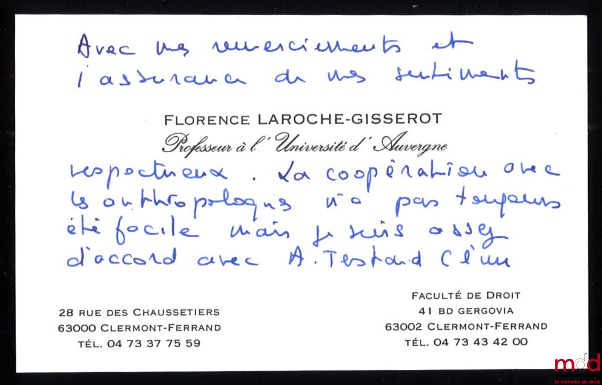 Université d’Auvergne – Faculté de droit et de science politique – LES ANNALES DE CLERMONT-FERRAND, vol. 32