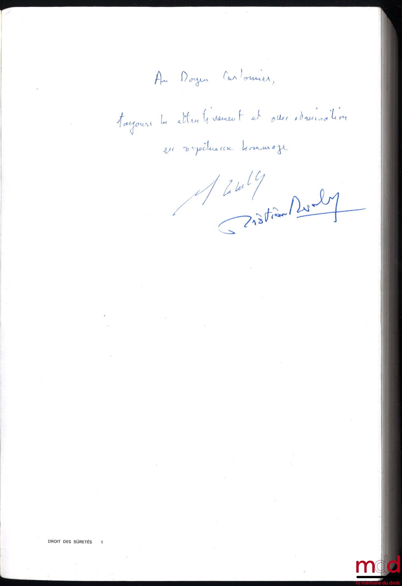 CABRILLAC (Michel) et MOULY (Christian) – DROIT DES SÛRETÉS