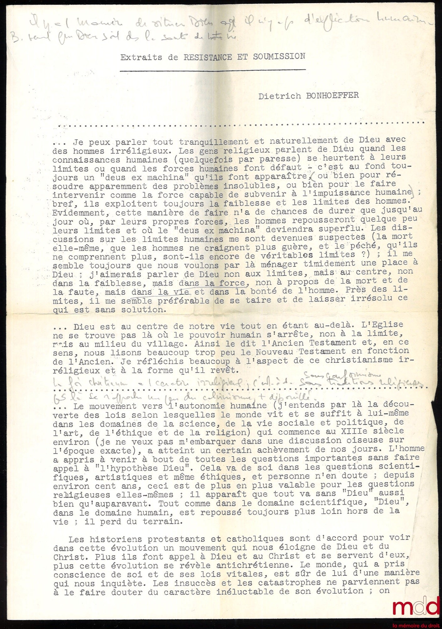 [Religion – Réforme] – LE CATÉCHISME DE HEIDELBERG, traduction de J.-J. von Allmen, 3e éd.