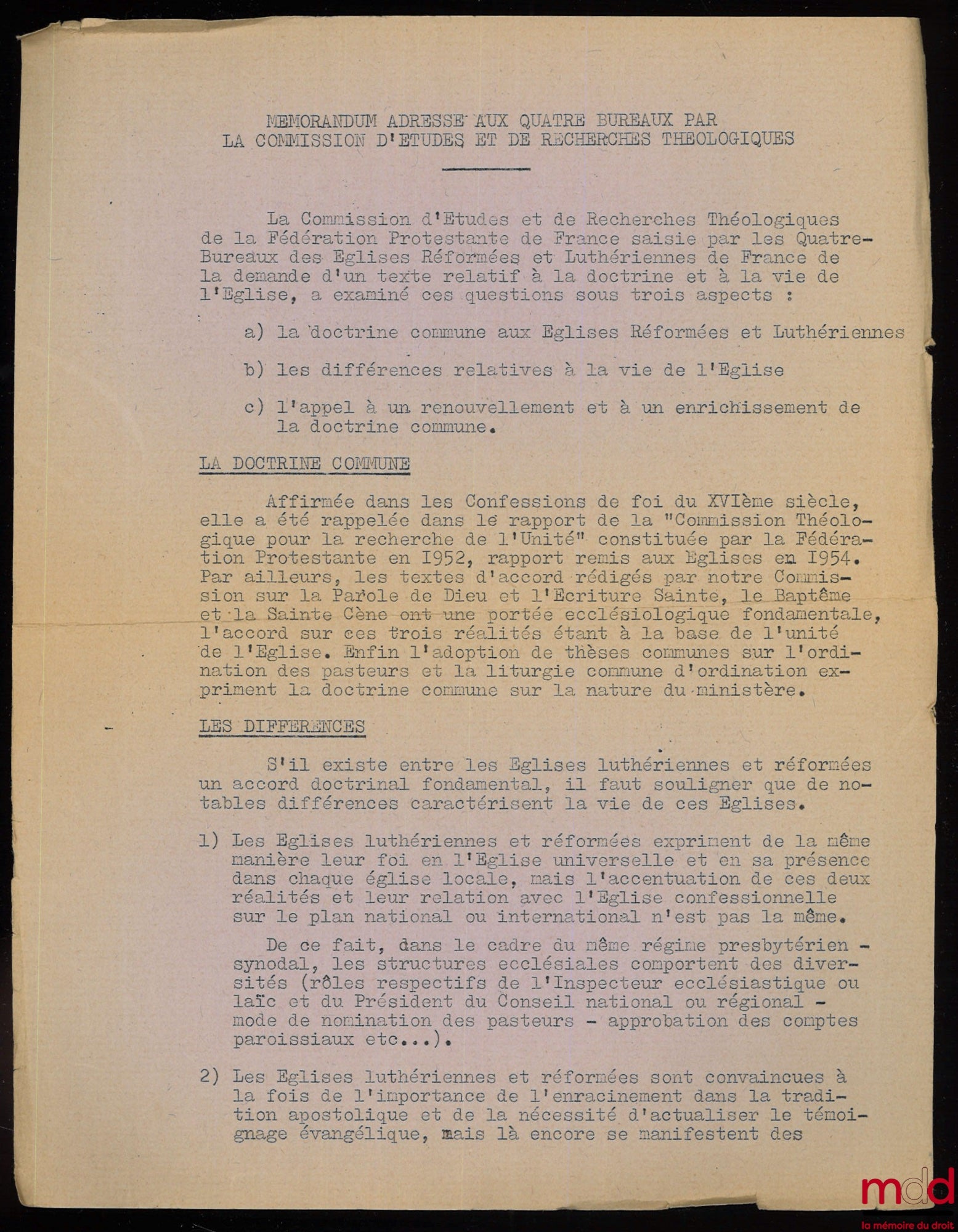 [Religion – Réforme] – LA CONFESSION D’AUGSBOURG, Confession de Foi de quelques princes et villes remise à Sa Majesté Impériale à Augsbourg en 1530, Traduction nouvelle de la Confession de Foi de l’Église Évangélique Luthérienne accompagnée de notes