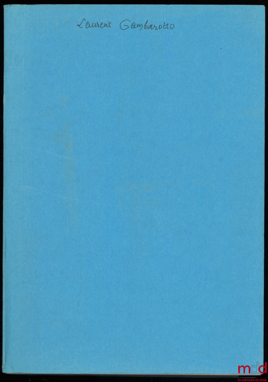 GAMBAROTTO (Laurent) – PACIFISM AND PATRIOTISM AMONG THE FRENCH REFORMERS, 1900-1950, Protestant Institute of Theology – Montpellier, Contemporary History Department
