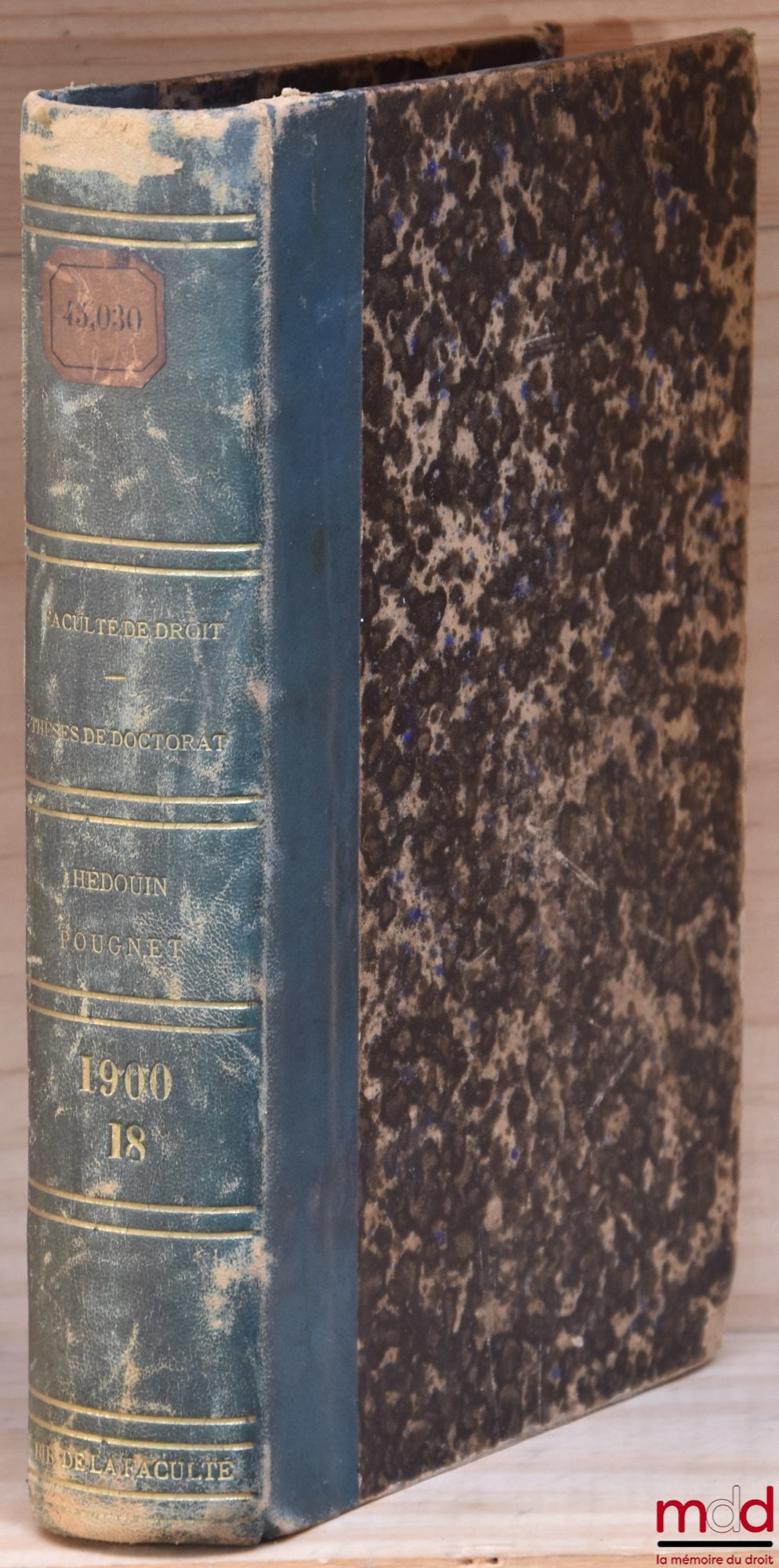 HÉDOUIN (Joseph) et POUGNET (Max) – Hédouin : DE L’USURPATION DE TITRES NOBILIAIRES (Étude historique et juridique), thèse pour la doctorat présentée et soutenue le samedi 24 février 1900, M. Lainé (Président) et MM. Planiol et Saleilles (Suffragants), Un