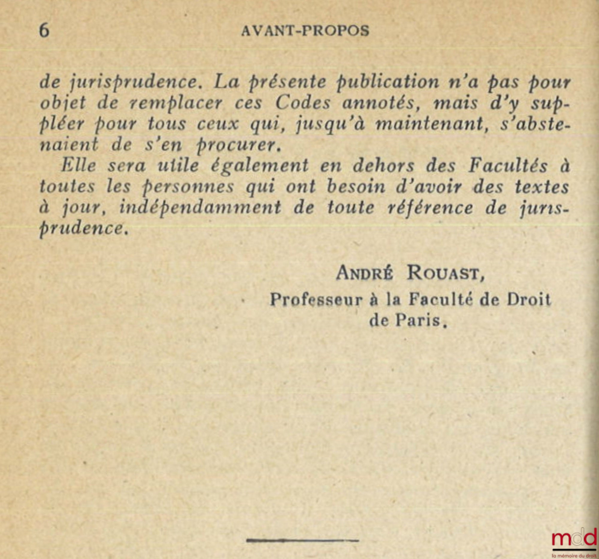 [Code civil] – CODE CIVIL et principaux textes complémentaires, Avant-propos de M. André Rouast, nouvelle éd. mise à jour par René Roblot