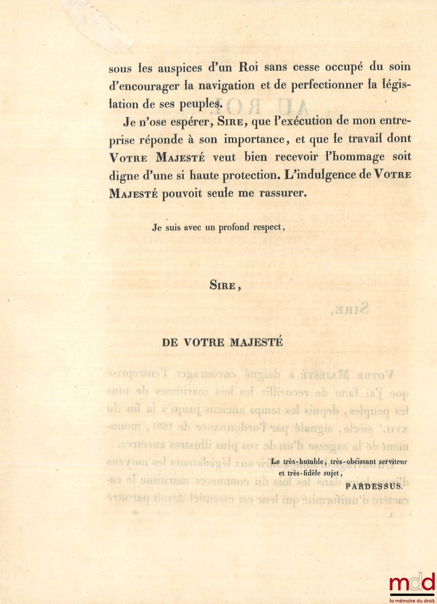 PARDESSUS (Jean-Marie) – COLLECTION DE LOIS MARITIMES, Antérieures au XVIIIe siècle, dédiée au roi, t. I à VI [complet]