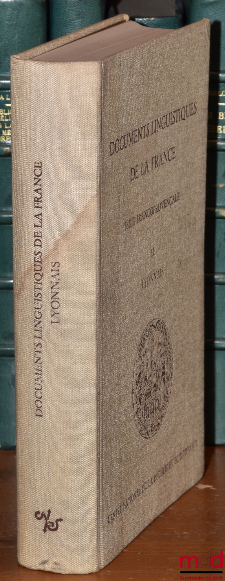 DURDILLY (Paulette) – DOCUMENTS LINGUISTIQUES DE LA FRANCE (Série francoprovençale), Documents linguistiques du Lyonnais (1225-1425), Publiés par l’institut de linguistique romane de Lyon sous la direction de P. Gardette et de J. Monfrin, coll. Documents,