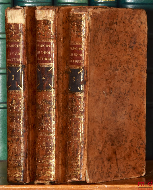 WOLFF (Christian de) par FORMEY (Jean-Henri-Samuel) – PRINCIPES DU DROIT DE LA NATURE ET DES GENS, Extrait du grand ouvrage latin de Mr. de Wolff