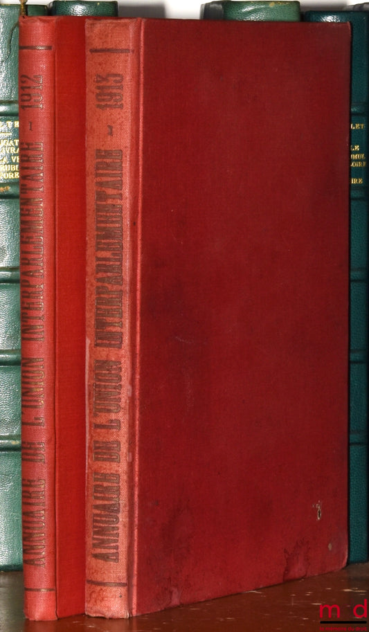 LANGE (Christian-L.) – ANNUAIRE DE L’UNION INTERPARLEMENTAIRE, troisième années (1913)