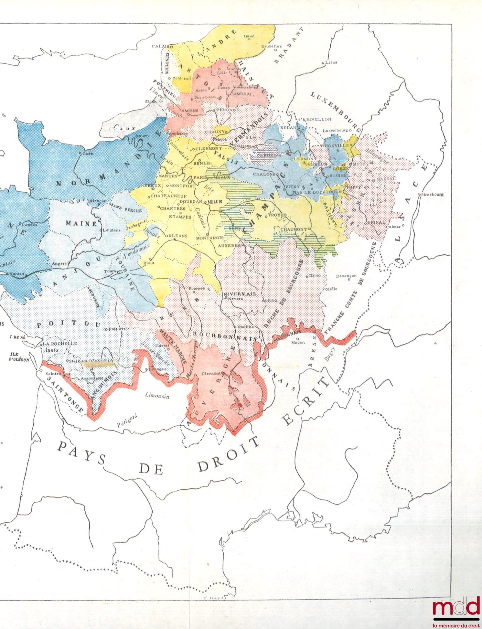 YVER (Jean) – ESSAI DE GÉOGRAPHIE COUTUMIÈRE, ÉGALITÉ ENTRE HÉRITIERS ET EXCLUSION DES ENFANTS DOTÉS, coll. de la Société d’histoire du droit