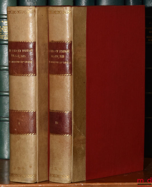 [Mélanges Ripert] – LE DROIT PRIVÉ FRANÇAIS AU MILIEU DU XXe SIÈCLE, ÉTUDES OFFERTES À GEORGES RIPERT : t. I : Études générales - Droit de la famille ; t. II : La Propriété - Contrats et obligations - La vie économique