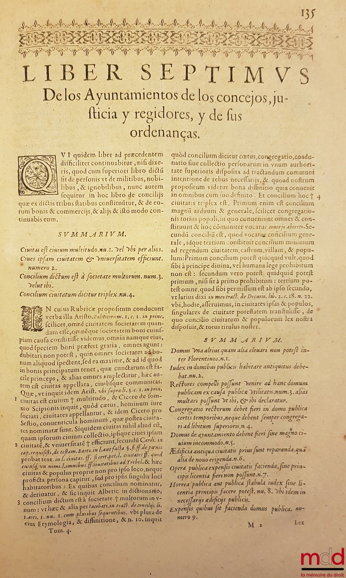 AZEVEDO (Alphonso de) – COMMENTARIORUM IURIS CIVILIS IN HISPANIAE REGIAS CONSTITUTIONES. TOMI SEX. QUORUM HIC PRIMUS TRES PRIORES Nouæ Recopilationis libros complectitur. AUTHORE DOCTORE ALPHONSO DE AZEVEDO, I. C. PLACEN tiæg ciuitatis in Hispaniarum Regn