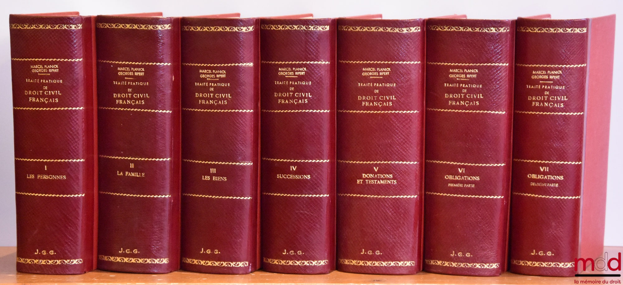 PLANIOL (Marcel) et RIPERT (Georges) – TRAITÉ PRATIQUE DE DROIT CIVIL FRANÇAIS, 2e éd. : t. I : Les personnes - état et capacité par René Savatier, avec le concours de Jean Savatier (XII-874 p.) ; t. II : La famille - mariage, divorce, filiation par André