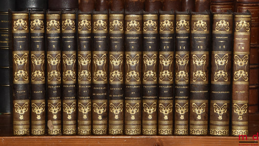 TROPLONG (Raymond-Théodore) – LE DROIT CIVIL EXPLIQUÉ SUIVANT L’ORDRE DES ARTICLES DU CODE DEPUIS ET Y COMPRIS LE TITRE DE LA VENTE ; ouvrage qui fait suite à celui de M. Toullier, mais dans lequel on a adopté la forme plus commode du commentaire. PREMIÈR