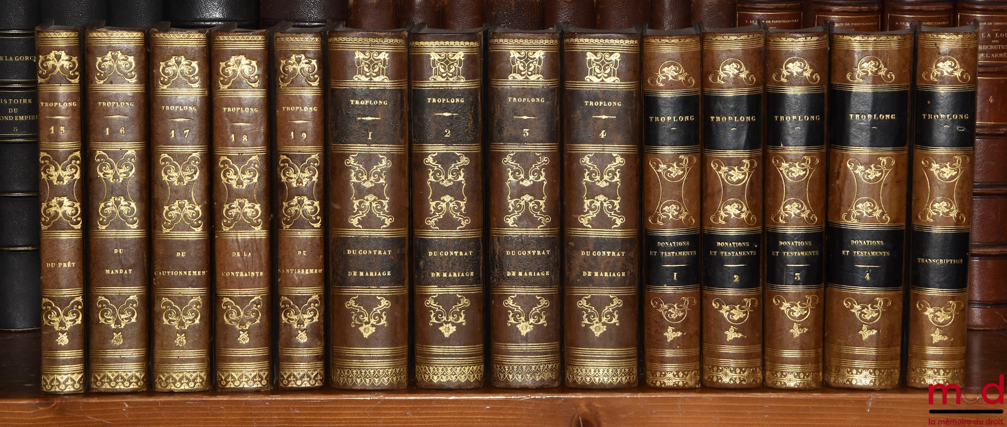 TROPLONG (Raymond-Théodore) – LE DROIT CIVIL EXPLIQUÉ SUIVANT L’ORDRE DES ARTICLES DU CODE DEPUIS ET Y COMPRIS LE TITRE DE LA VENTE ; ouvrage qui fait suite à celui de M. Toullier, mais dans lequel on a adopté la forme plus commode du commentaire. PREMIÈR