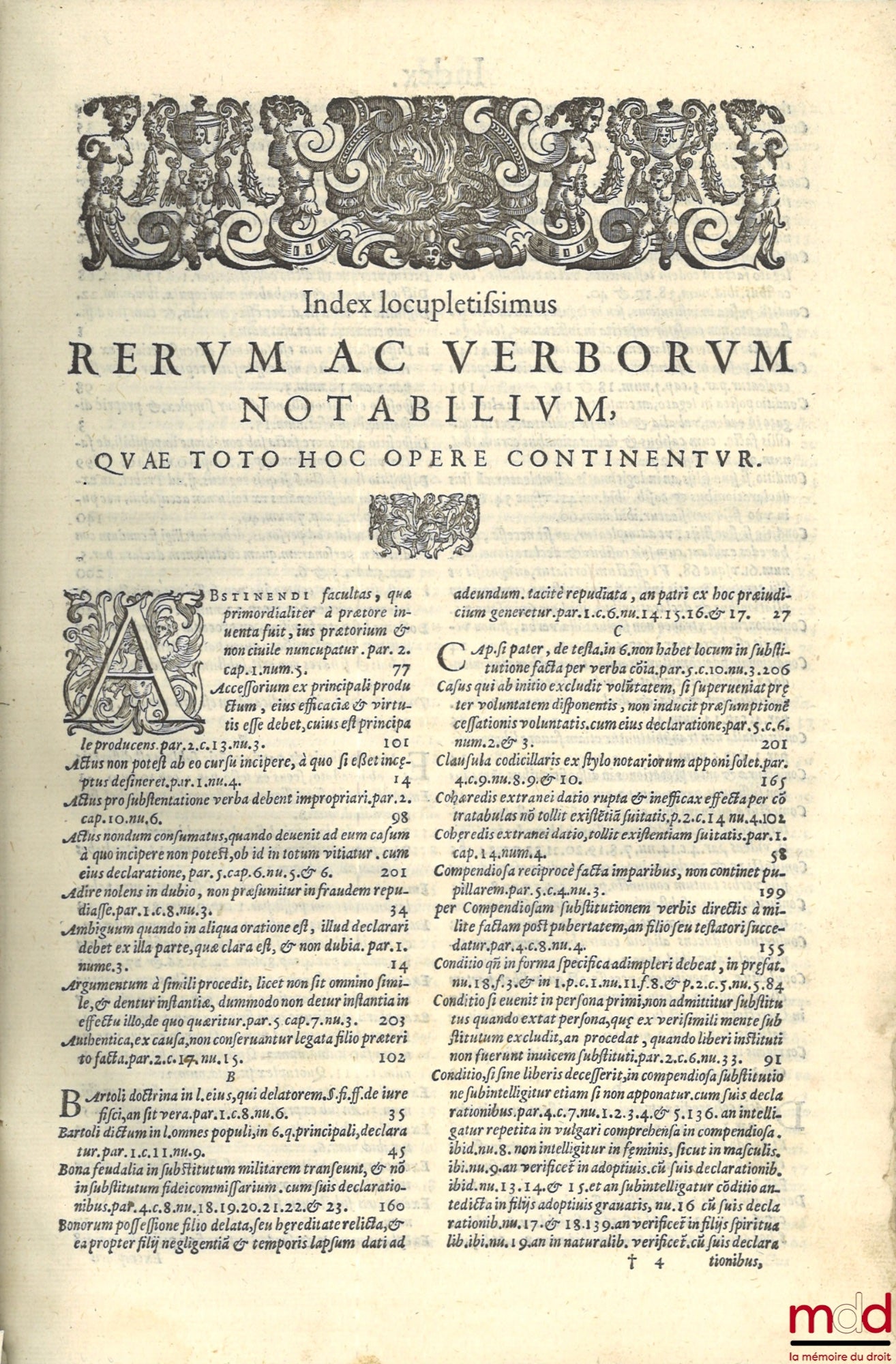 TRENTACINQUII (Alexandri) [Trentacinque (Alessandro)] – Alexandri Trentacinquii, I.C. praeclarissimi, patricii Aquilani, De substitutionibus tractatus, Hanc ultimarum voluntatum præcipuam materiam, aliarumq[ue]; omnium in iure difficillimam distinctè & or