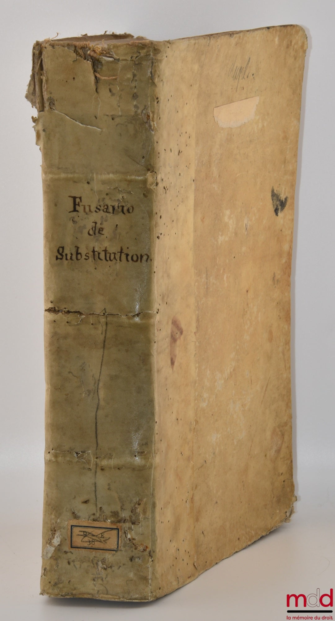 FUSARIO (Vincentio) [Fusari (Vincenzo)]  – Tractatus de substitutionibus In Duas Partes distinctus, quarum prima continet directa summatim, Hoc est, De Substitutionibus in genere, De Vulgari, Pupillari, Exemplari, Directa Militari, Compendiosa, & Reciproc