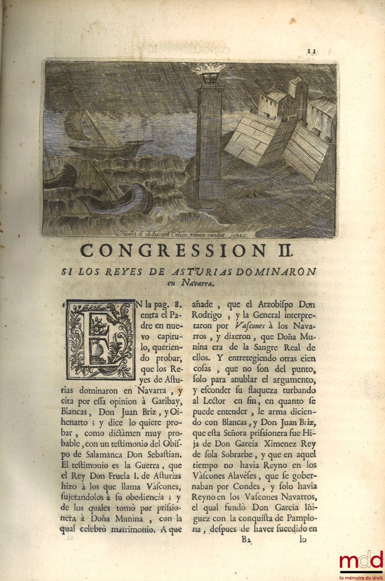 MORET (Joseph de) – [Congressiones apologeticas sobre la verdad de las investigaciones historicas de las antiguedades del reyno de Navarra]
