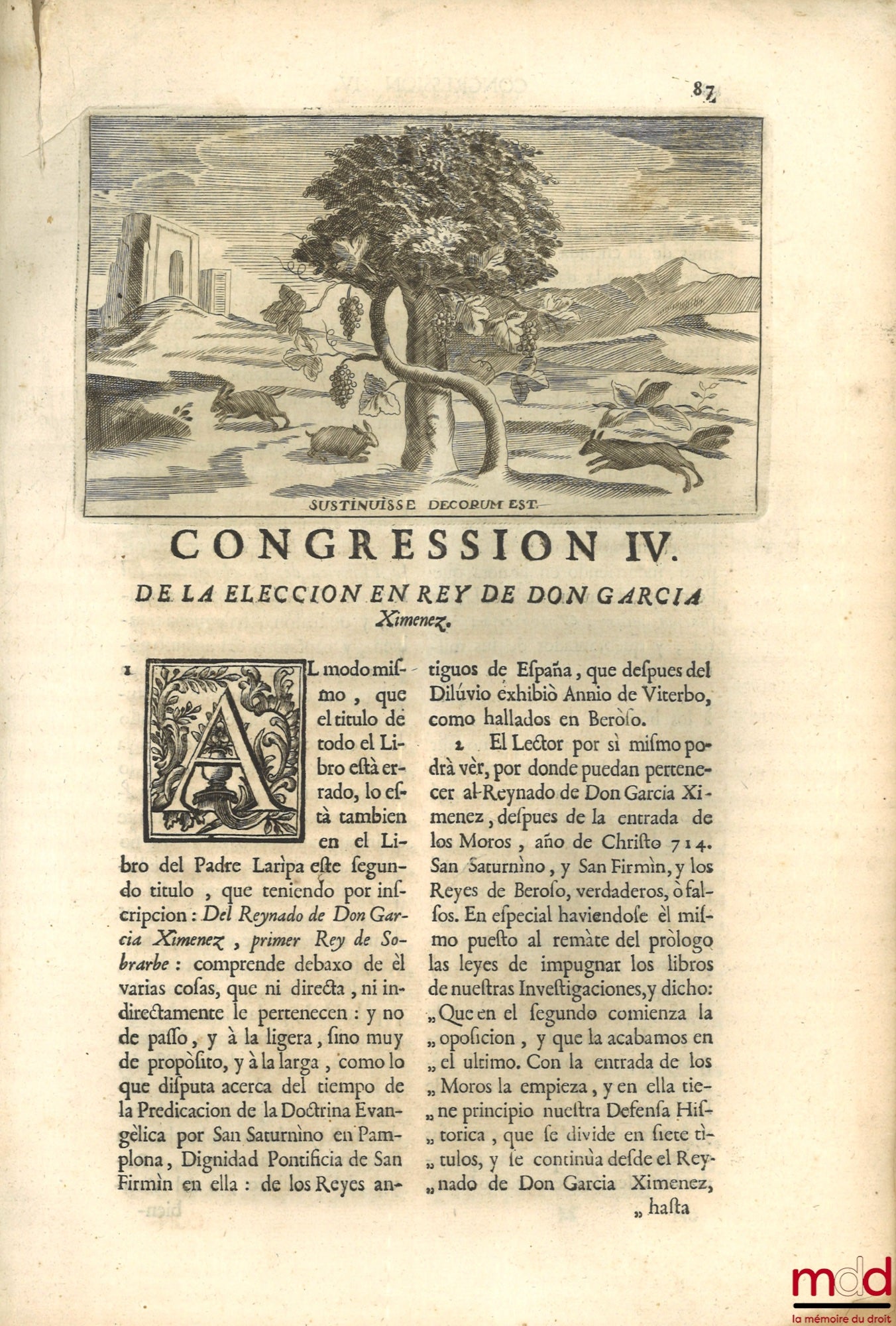 MORET (Joseph de) – [Congressiones apologeticas sobre la verdad de las investigaciones historicas de las antiguedades del reyno de Navarra]