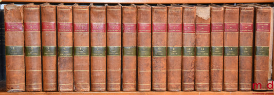 GUYOT (Joseph-Nicolas) et alii – RÉPERTOIRE UNIVERSEL ET RAISONNÉ DE JURISPRUDENCE CIVILE, CRIMINELLE, CANONIQUE ET BÉNÉFICIALE, ouvrage de plusieurs jurisconsultes : mis en ordre & publié par M. …, écuyer, ancien magistrat. Nouvelle édition corrigée & au