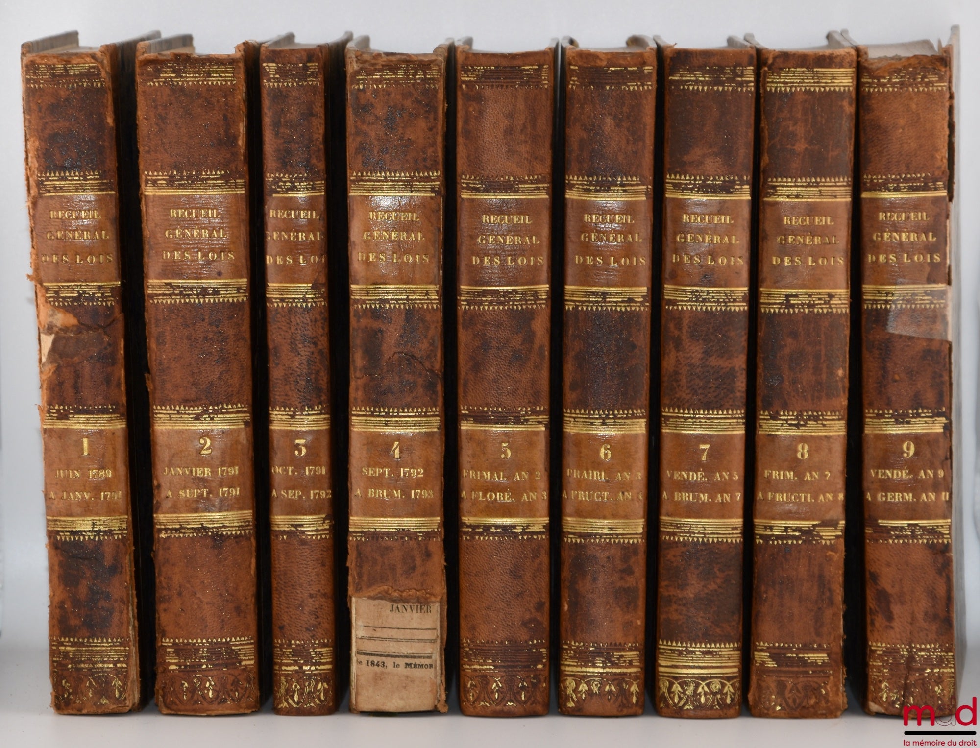 [BARROT (Odilon), VATIMESNIL, YMBERT] – RECUEIL GÉNÉRAL ANNOTÉ DES LOIS, DÉCRETS, ORDONNANCES, ETC., ETC., depuis le mois de juin 1789 jusqu’au mois d’août 1830 ; avec des notices par MM. ODILON BARROT, VATIMESNIL, YMBERT ; publié par les rédacteurs du Jo