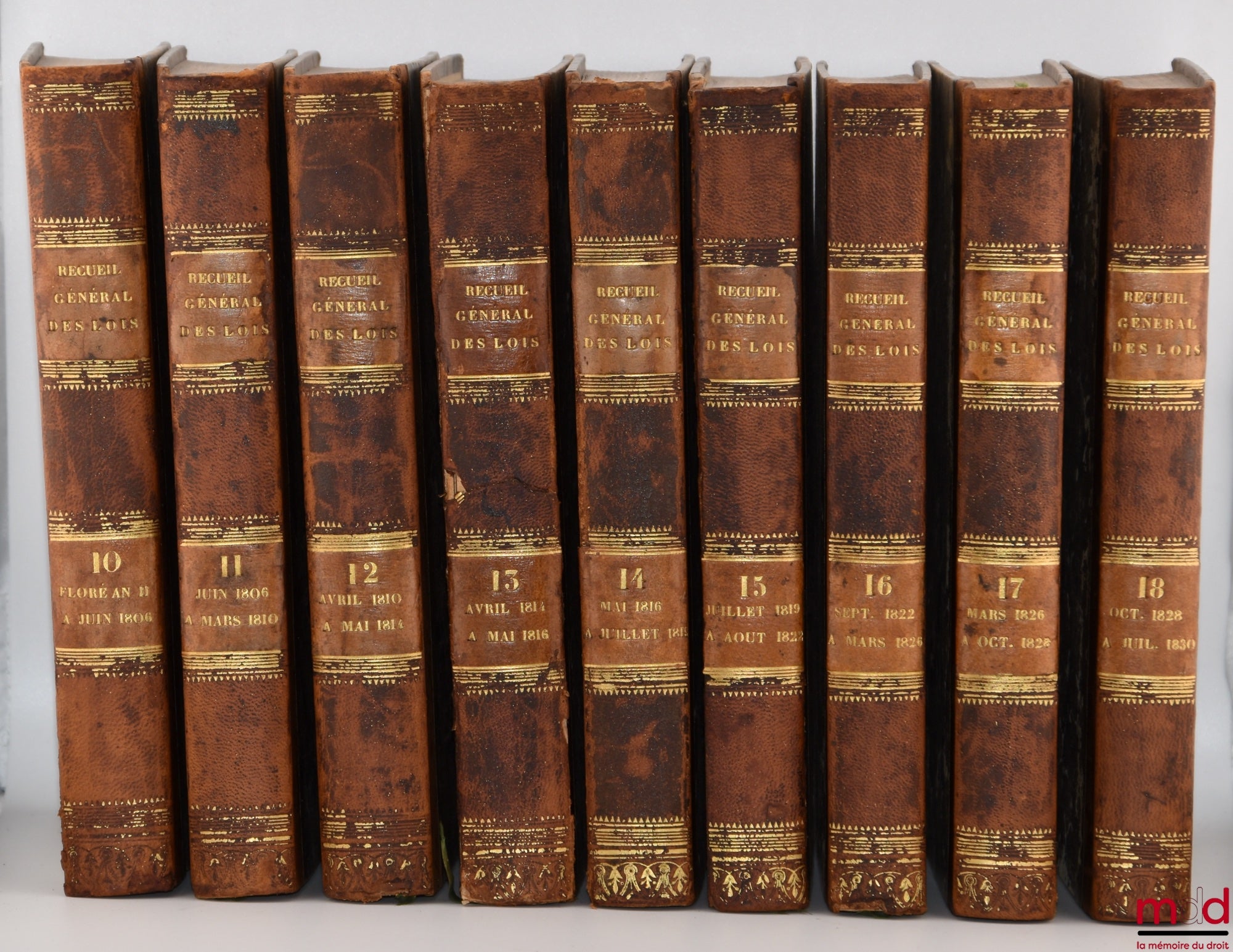 [BARROT (Odilon), VATIMESNIL, YMBERT] – RECUEIL GÉNÉRAL ANNOTÉ DES LOIS, DÉCRETS, ORDONNANCES, ETC., ETC., depuis le mois de juin 1789 jusqu’au mois d’août 1830 ; avec des notices par MM. ODILON BARROT, VATIMESNIL, YMBERT ; publié par les rédacteurs du Jo