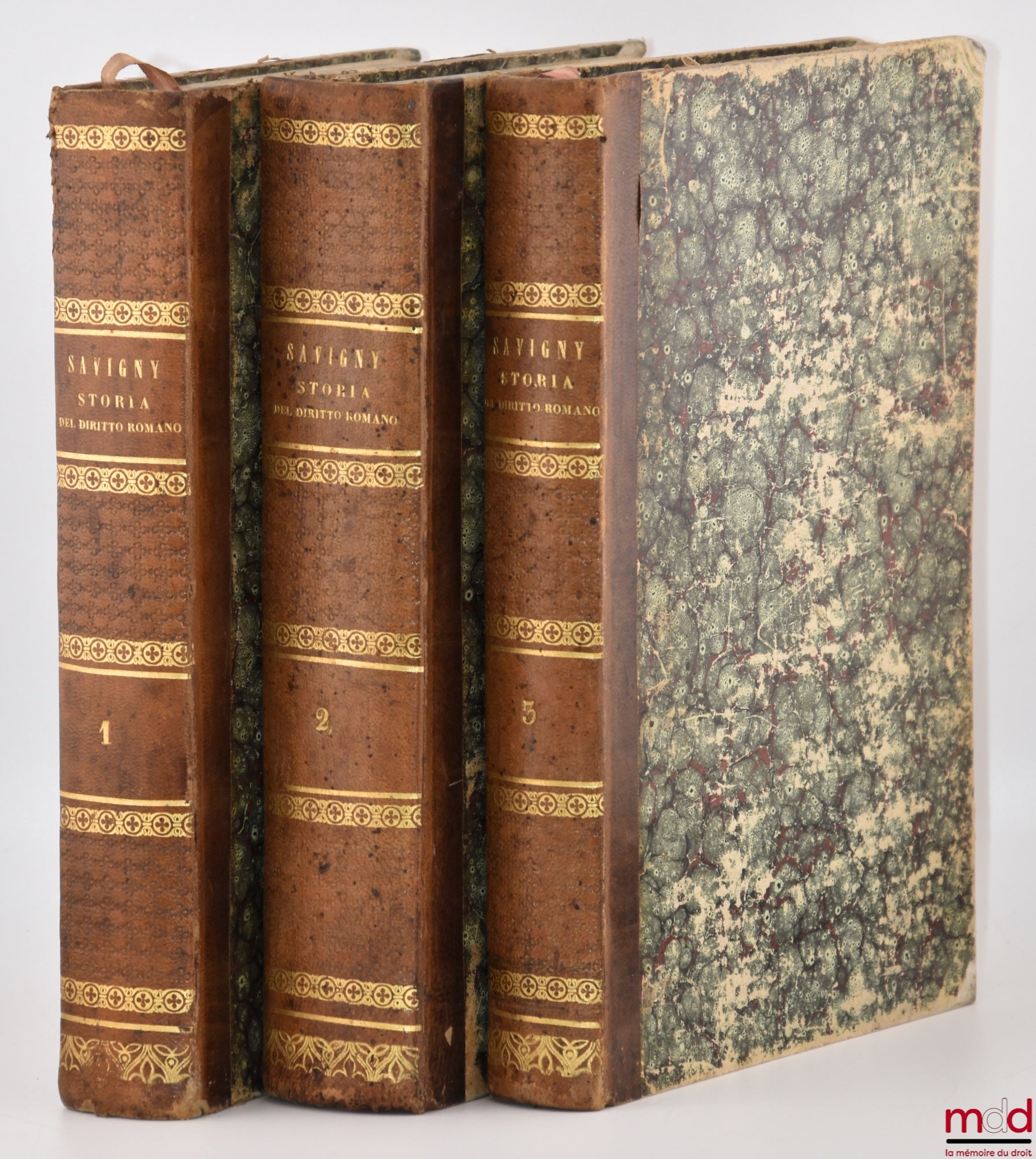 SAVIGNY (Friedrich Carl von) – STORIA DEL DIRITTO ROMANO NEL MEDIO EVO, Con una biografia dell’autore, una notizia delle di lui opere e note del traduttore.