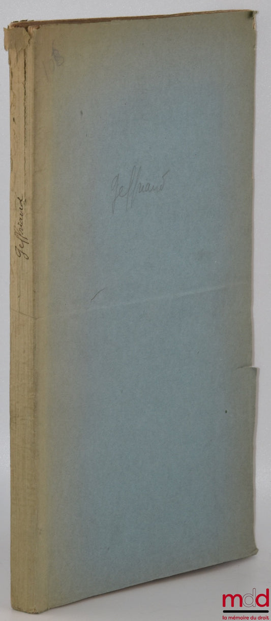 GEFFRIAUD (Félix) – LES CAISSES RÉGIONALES DU CRÉDIT AGRICOLE MUTUEL ET LA LOI DU 31 MARS 1899, Thèse pour le doctorat (Président : M. Souchon ; Suffragants : MM. Jay, Gide)