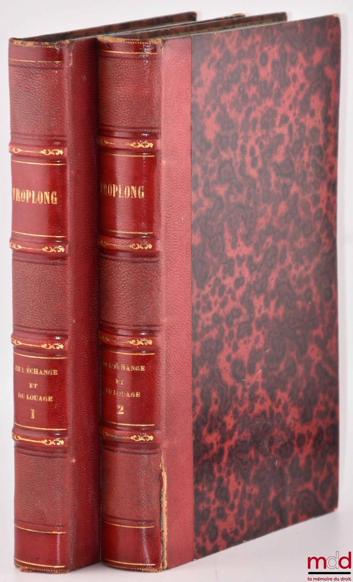 TROPLONG (Raymond-Théodore) – LE DROIT CIVIL EXPLIQUÉ SUIVANT L’ORDRE DES ARTICLES DU CODE DEPUIS ET Y COMPRIS LE TITRE DE LA VENTE, Ouvrage qui fait suite à celui de M. Toullier, mais dans lequel on a adopté la forme plus commode du commentaire : - DE LA