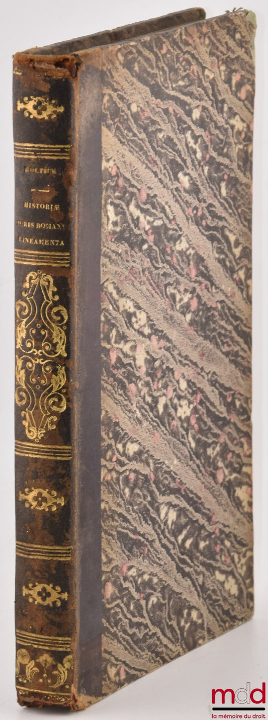 HOLTIUS (Adrianus Catharinus) – HISTORIÆ JURIS ROMANI LINEAMENTA. Quibus in academica institutione uteretur