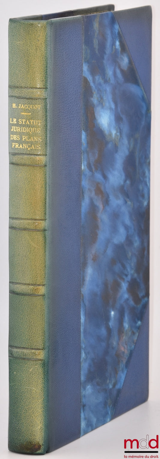 JACQUOT (Henri) – LE STATUT JURIDIQUE DES PLANS FRANÇAIS, Avant-propos de Yves Ullmo, Préface de R.-E. Charlier, Bibl. de droit public, t. CX