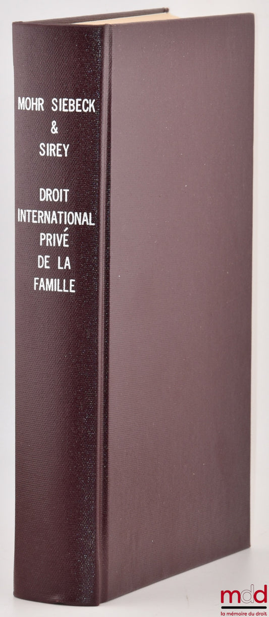 [Collectif] – LE DROIT INTERNATIONAL PRIVÉ DE LA FAMILLE EN FRANCE ET EN ALLEMAGNE, Société de législation comparée