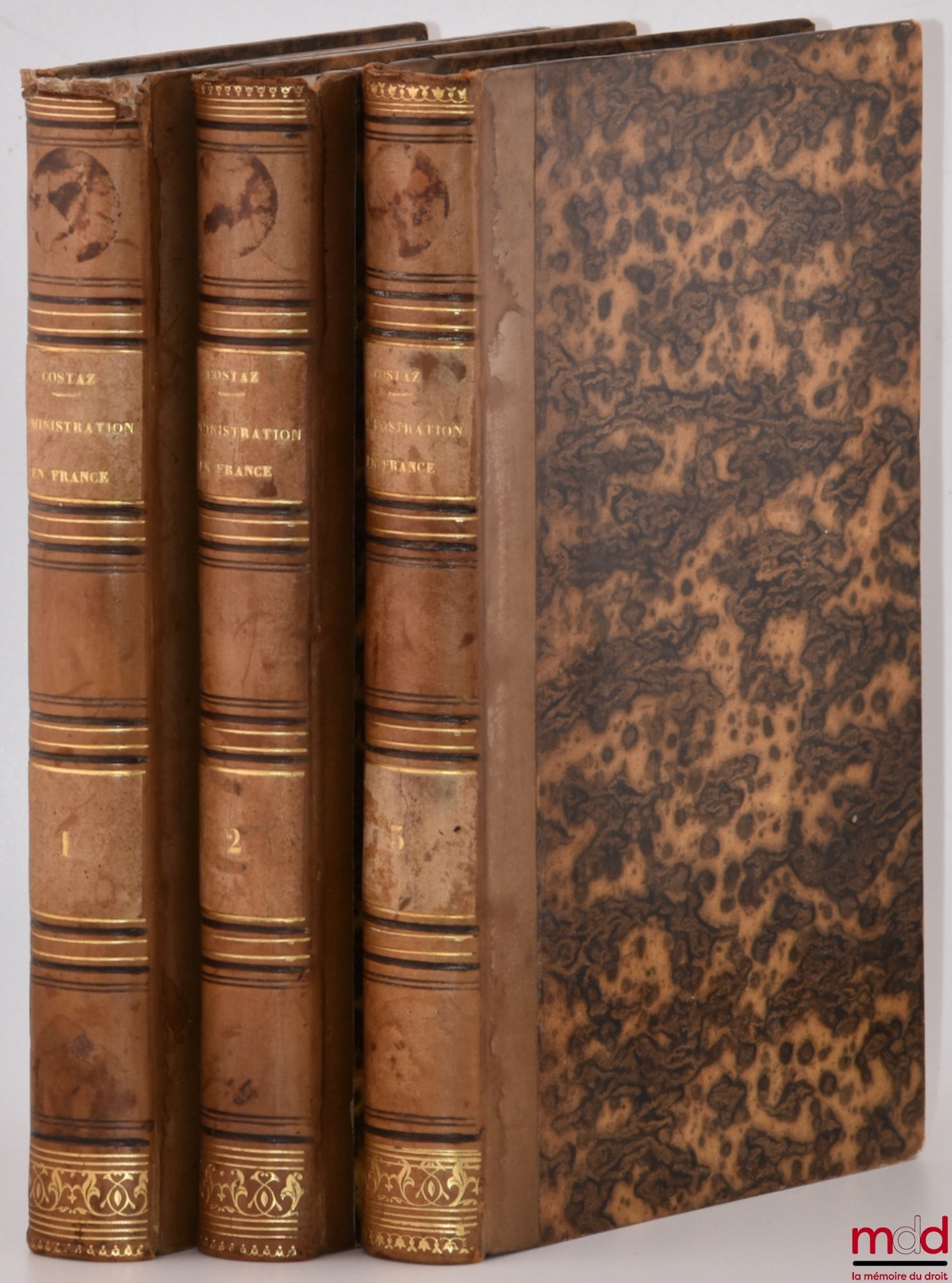 COSTAZ (Claude-Anthelme) – HISTOIRE DE L’ADMINISTRATION EN FRANCE, De l’agriculture, des arts utiles, du commerce, des manufactures, des subsistances, des mines et des usines ; Accompagnée d’observations et de vues, et terminée par l’exposé des moyens qui