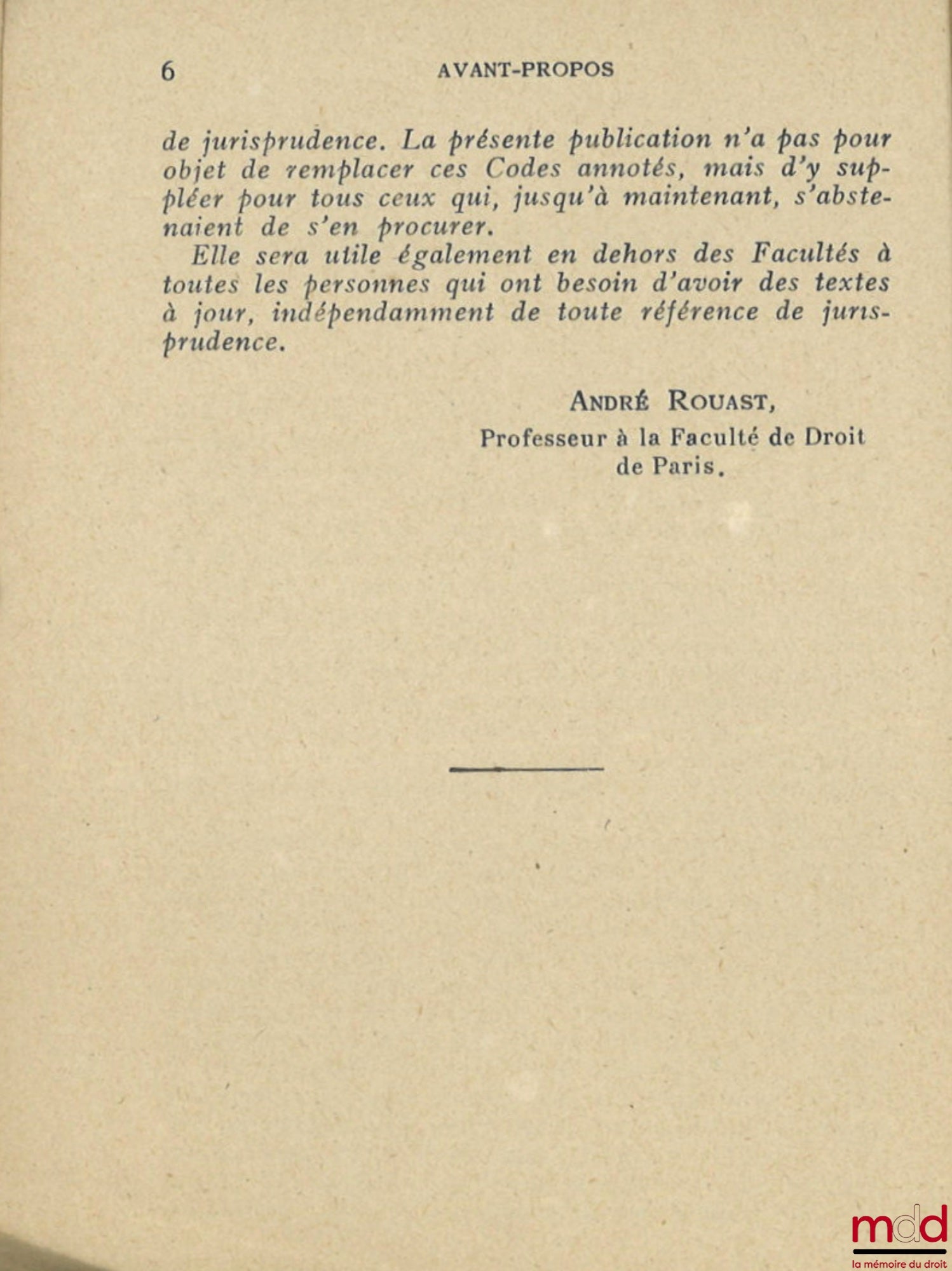 [Code civil] – CODE CIVIL et principaux textes complémentaires, Avant-propos de M. André Rouast, Nouvelle éd. mise à jour par René Roblot